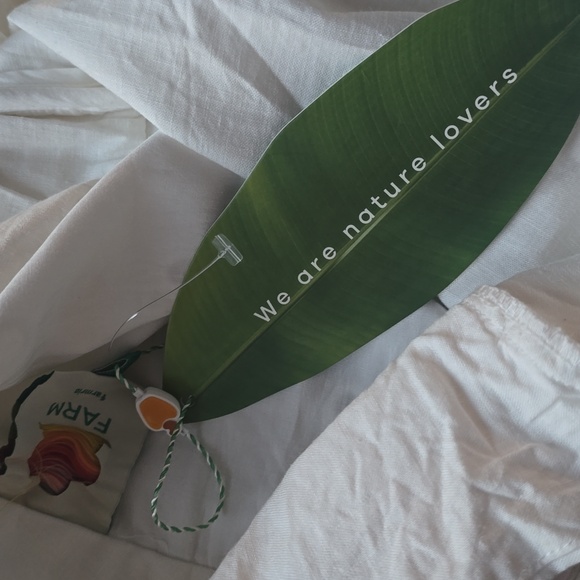 FARM RIO off-white richelieu lenzing™ ecovero™ euroflax™ midi dress, Size Large - Picture 8 of 12